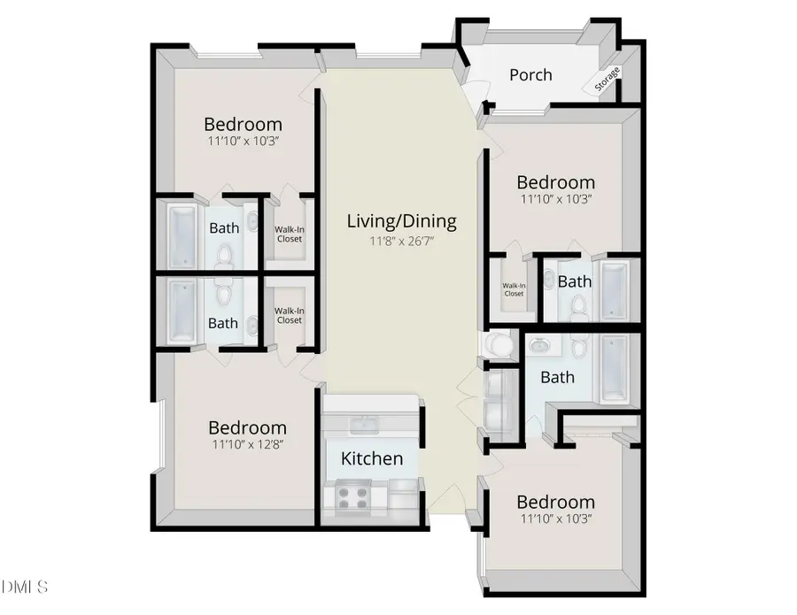 1431 Collegiate Circle #101, Raleigh, NC 27606 - #3