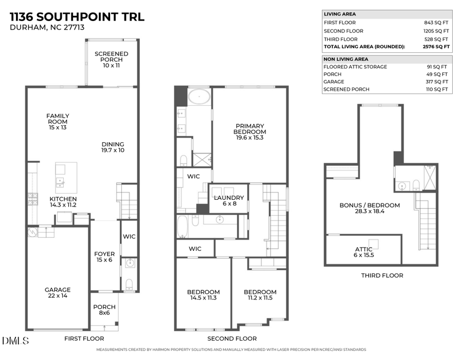 1136 Southpoint Trail, Durham, NC 27713 - #2