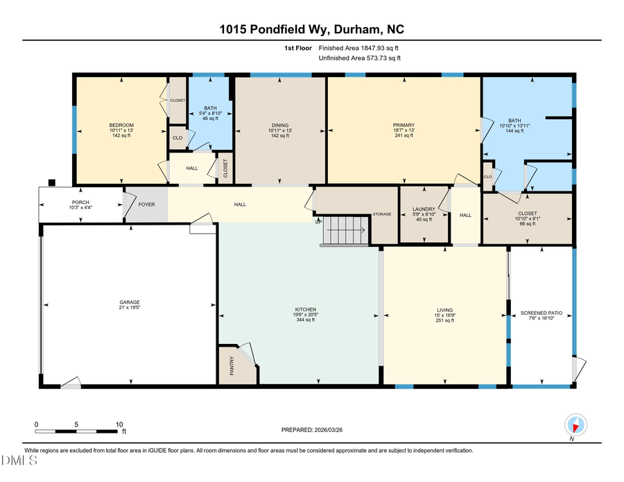 1015 Pondfield Way, Durham, NC 27713 - #2