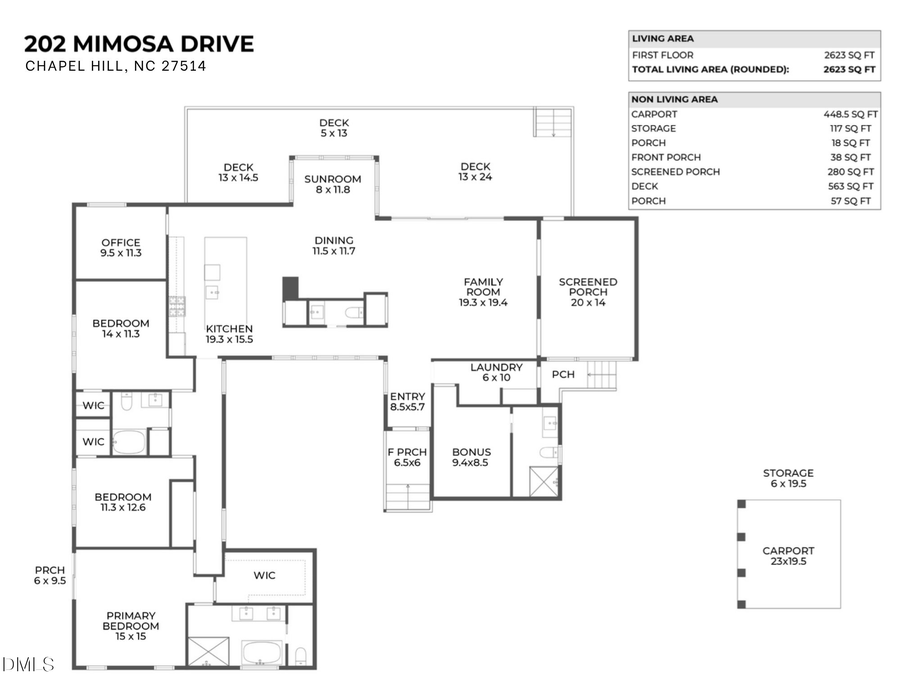 202 Mimosa Drive, Chapel Hill, NC 27514 - #2