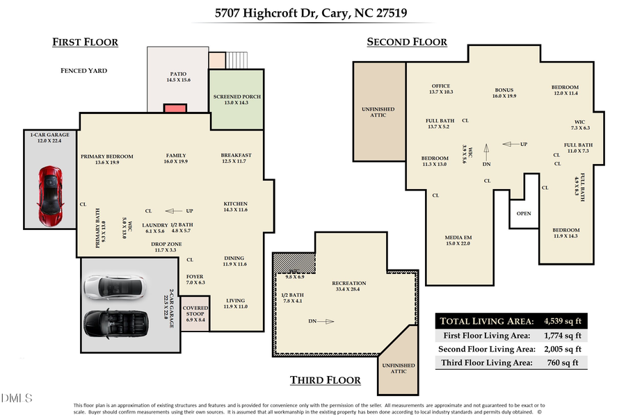 5707 Highcroft Drive, Cary, NC 27519 - #2