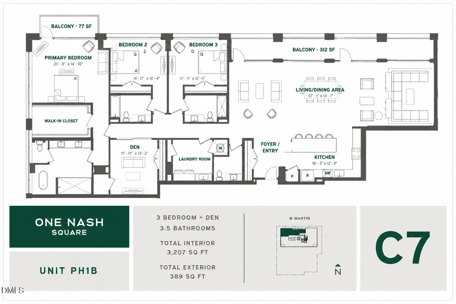 217 W Martin Street #Penthouse 1 B, Raleigh, NC 27601 - #2
