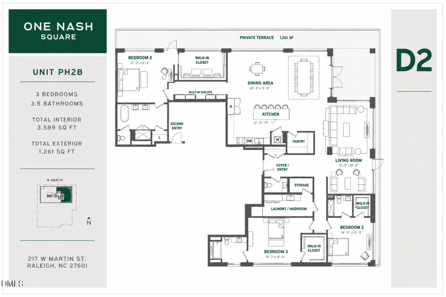 217 W Martin Street #Penthouse 2 B, Raleigh, NC 27601 - #2