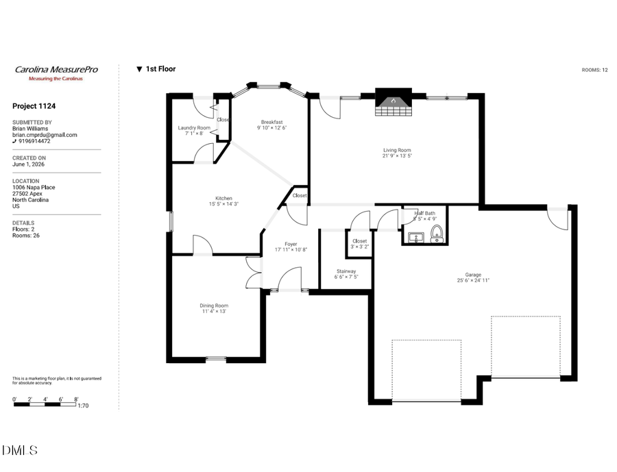 1006 Napa Place, Apex, NC 27502 - #2