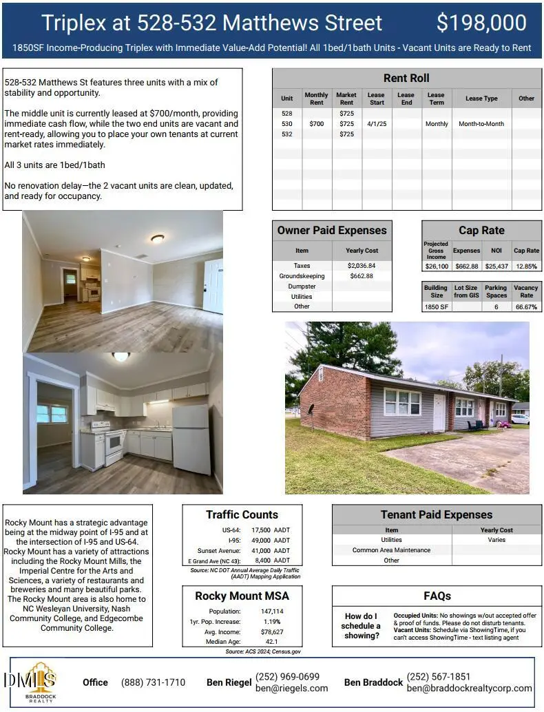 528 Matthews Street, 12 Rocky Mount, NC 27801 - #2