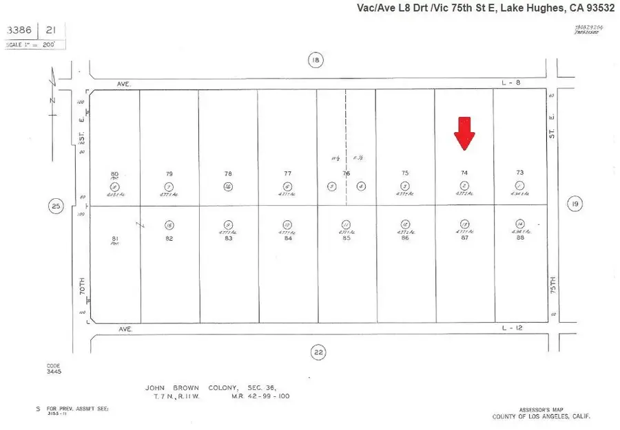 0 Vac/ave L8 Drt/vic 75th St E, Lake Hughes, CA 93532 - #2