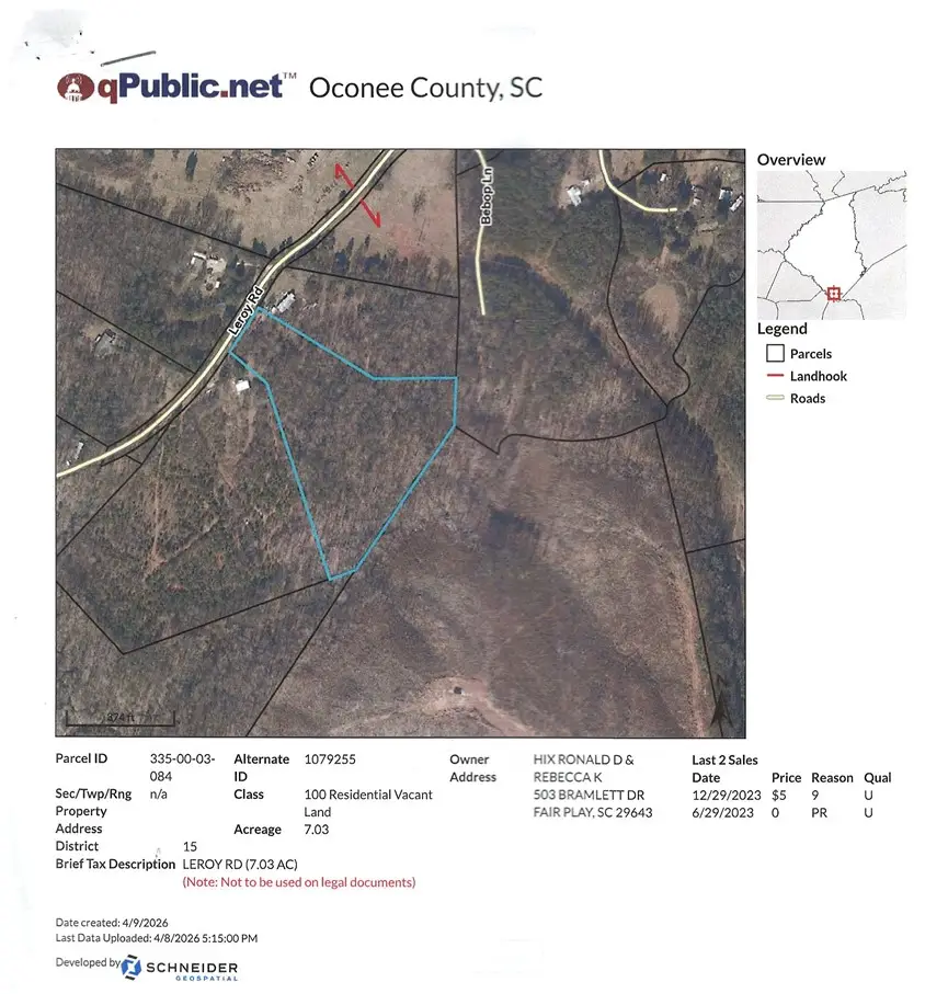 7.03 +/- Acres Leroy Road, Fair Play, SC 29643 - #3
