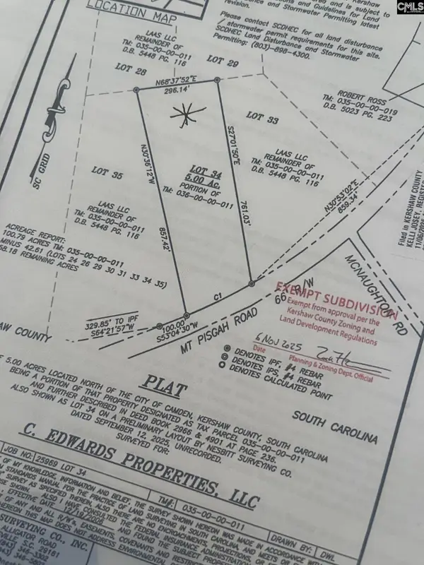 Mt Pisgah Road, Kershaw, SC 29067