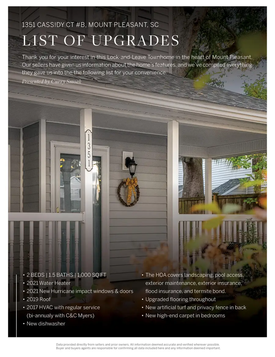 1351 Cassidy Court #Unit B, Mount Pleasant, SC 29464 - #3