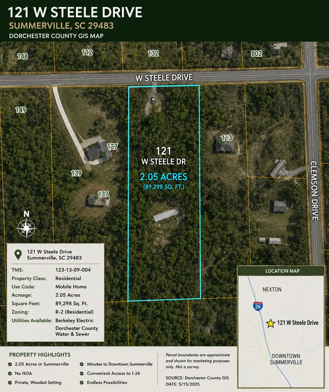 121 W Steele Drive, Summerville, SC 29483 - #1