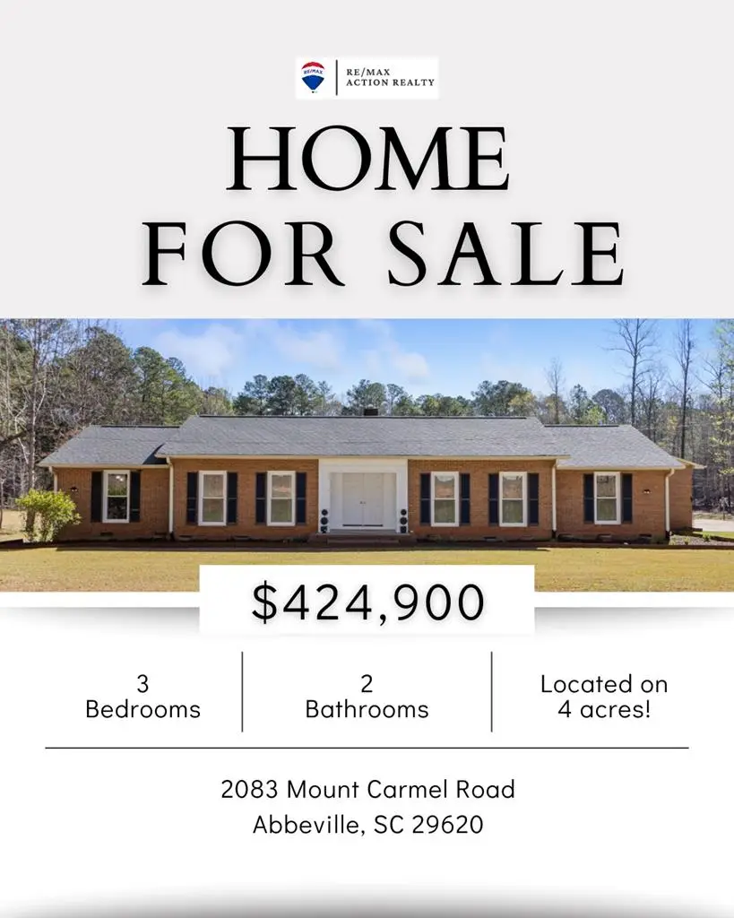 2083 Mt. Carmel Rd., Abbeville, SC 29620 - #1