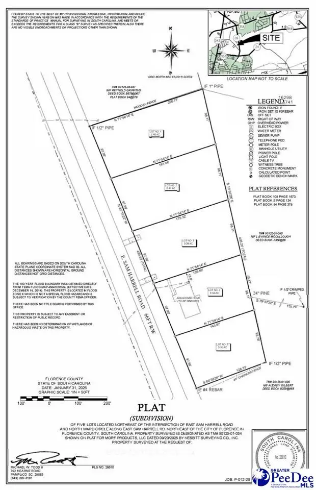 605 E Sam Harrell Road, Florence, SC 29506 - #2