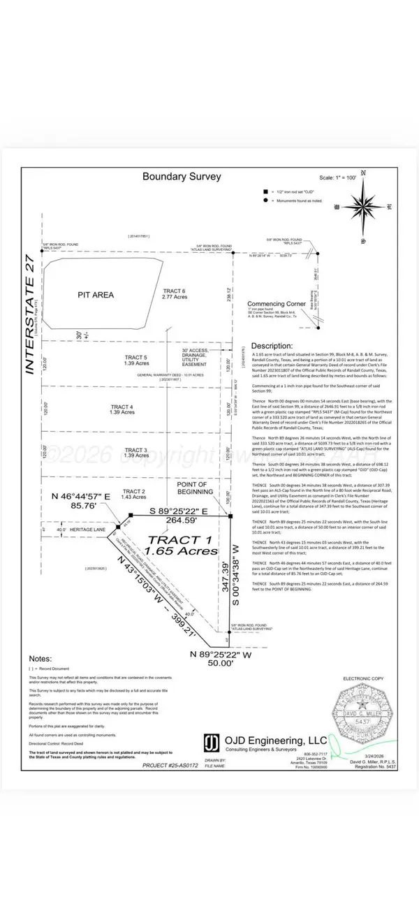 1000 W Heritage T21l Tract 1, Canyon, TX 79015