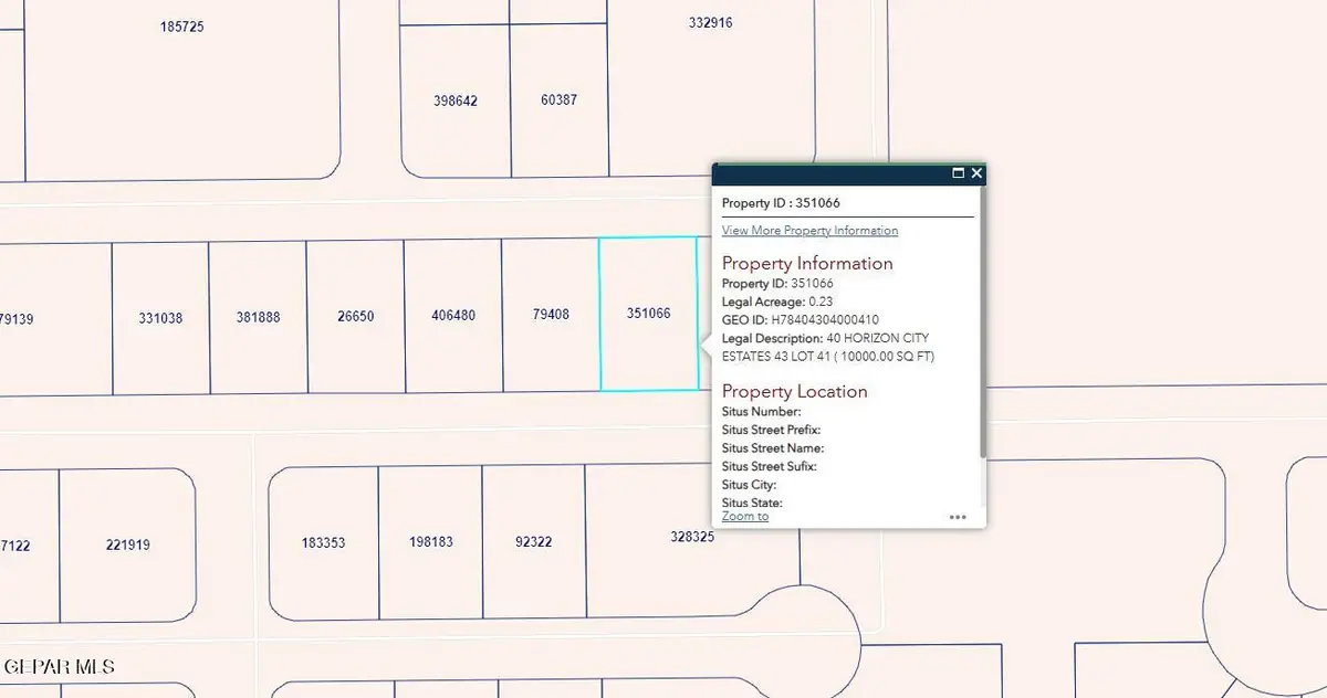 PN-351066 40 Horizon City Estates Lot 41, Horizon City, TX 79928 - #1