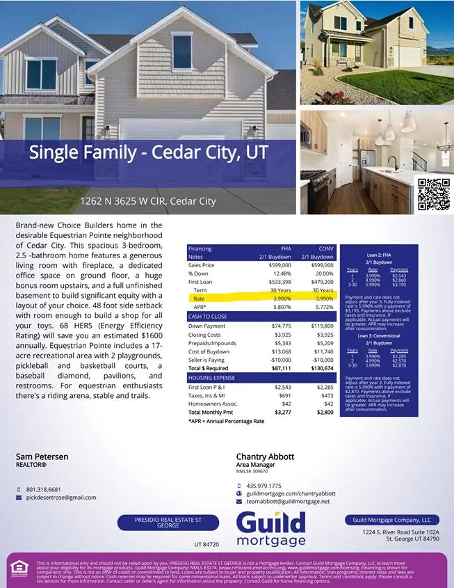 1262 N 3625 W Cir, Cedar City, UT 84721 - #2