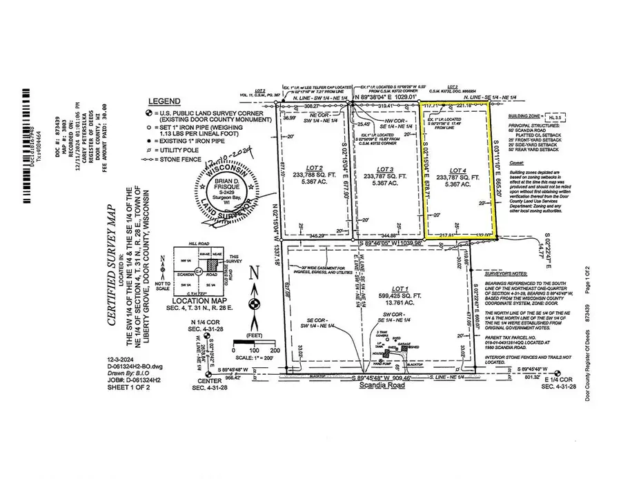 Lot  4 Scandia Rd, Sister Bay, WI 54234 - #2