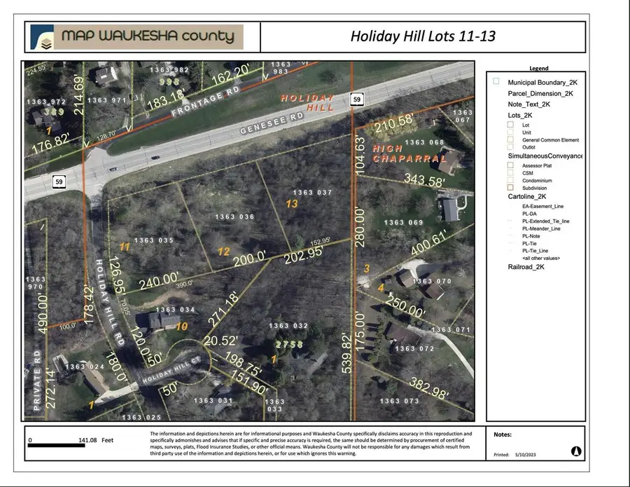 Lt 11 HOLIDAY HILL RD LT12, LT13 ROAD, Waukesha, WI 53189 - #2