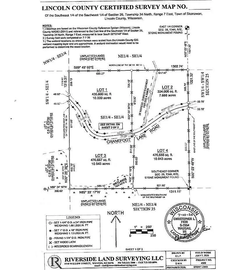 Lot 1 CRANE FOOT LAKE ROAD, Gleason, WI 54435 - #3